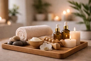 Relaxing body massage treatment room at 4M Spa Chennai